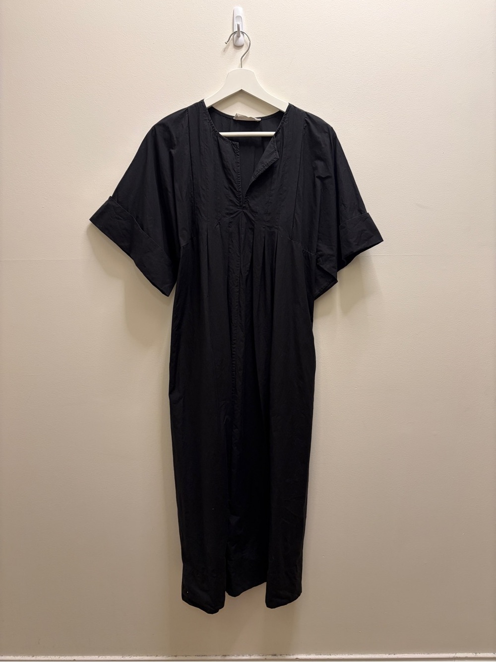 Everlane Black Poplin Kaftan Dress - Picture 5 of 7